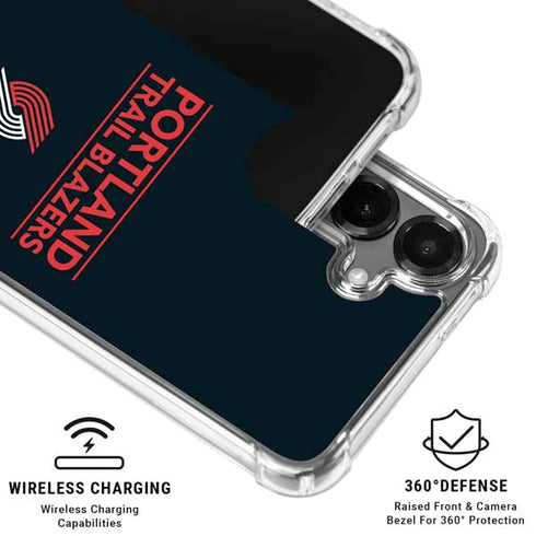 NBA Portland Trail Blazers Standard - Black Galaxy S26 Plus Clear Case