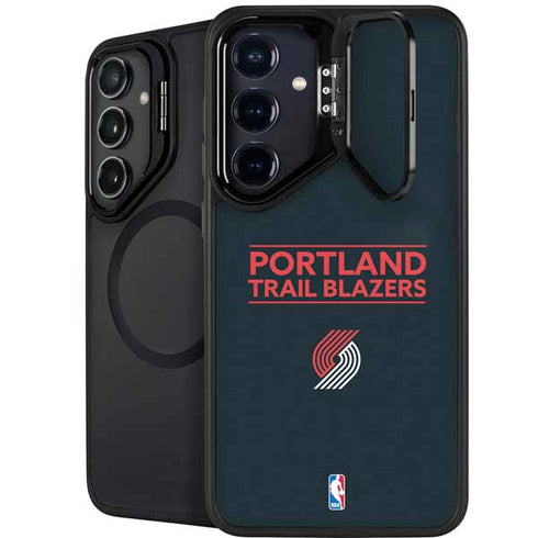 NBA Portland Trail Blazers Standard - Black Galaxy S26 Plus Kickstand Case