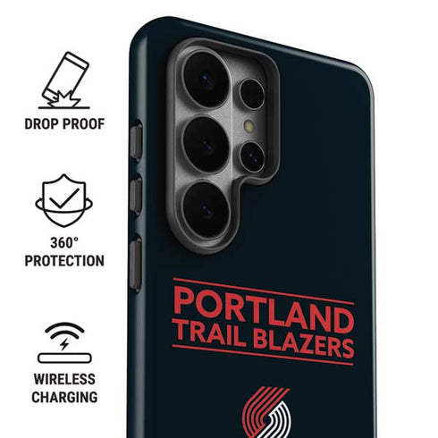 NBA Portland Trail Blazers Standard - Black Galaxy S26 Ultra Impact Case