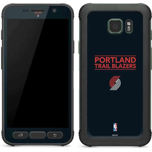 NBA Portland Trail Blazers Standard - Black Galaxy S7 Active Skin