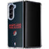 NBA Portland Trail Blazers Standard - Black Galaxy Z Fold5 5G Clear Case
