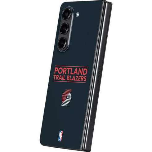 NBA Portland Trail Blazers Standard - Black Galaxy Z Fold5 5G Skin
