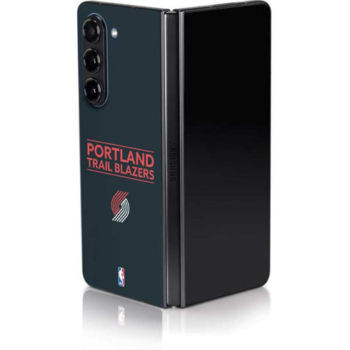 NBA Portland Trail Blazers Standard - Black Galaxy Z Fold5 5G Skin
