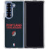 NBA Portland Trail Blazers Standard - Black Galaxy Z Fold6 Clear Case