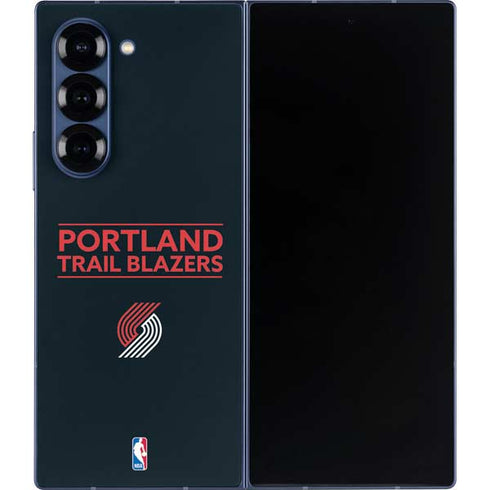 NBA Portland Trail Blazers Standard - Black Galaxy Z Fold6 Skin