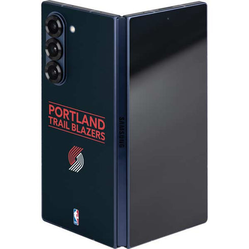 NBA Portland Trail Blazers Standard - Black Galaxy Z Fold6 Skin