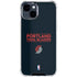 NBA Portland Trail Blazers Standard - Black iPhone 15 Clear Case