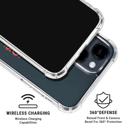 NBA Portland Trail Blazers Standard - Black iPhone 15 Clear Case