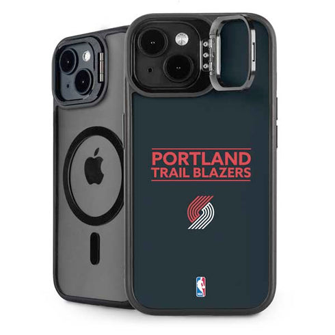 NBA Portland Trail Blazers Standard - Black iPhone 15 Kickstand Case