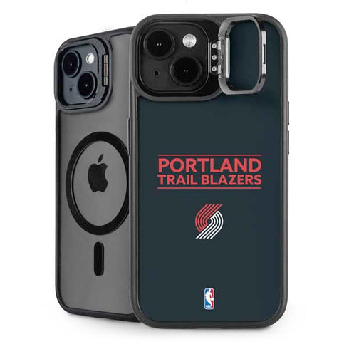 NBA Portland Trail Blazers Standard - Black iPhone 15 Plus Kickstand Case
