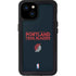 NBA Portland Trail Blazers Standard - Black iPhone 15 Plus Waterproof Case