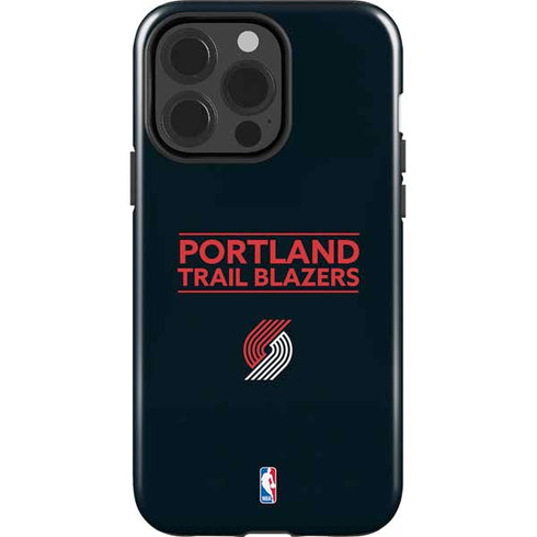 NBA Portland Trail Blazers Standard - Black iPhone 15 Pro Impact Case