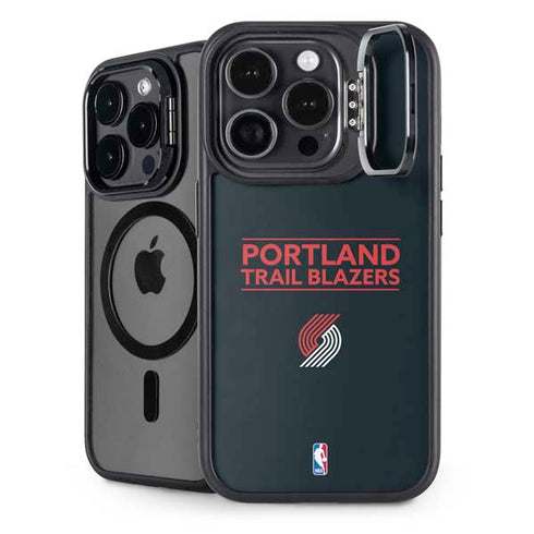 NBA Portland Trail Blazers Standard - Black iPhone 15 Pro Kickstand Case