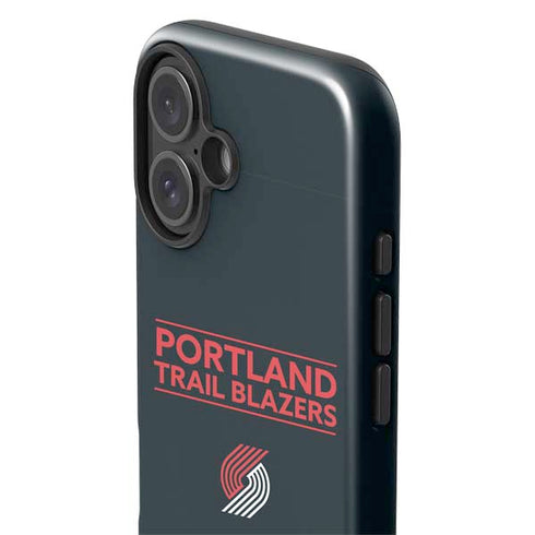 NBA Portland Trail Blazers Standard - Black iPhone 16 Impact Case