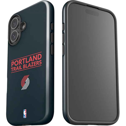 NBA Portland Trail Blazers Standard - Black iPhone 16 Impact Case