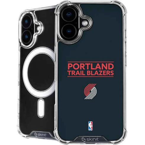 NBA Portland Trail Blazers Standard - Black iPhone 16 MagSafe Case