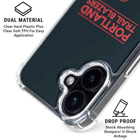 NBA Portland Trail Blazers Standard - Black iPhone 16 MagSafe Case