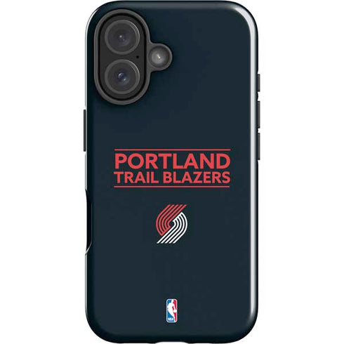 NBA Portland Trail Blazers Standard - Black iPhone 16 Plus Impact Case