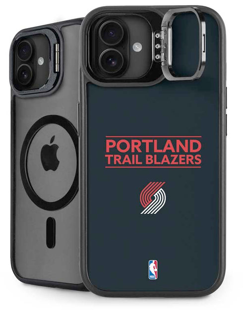 NBA Portland Trail Blazers Standard - Black iPhone 16 Plus Kickstand Case