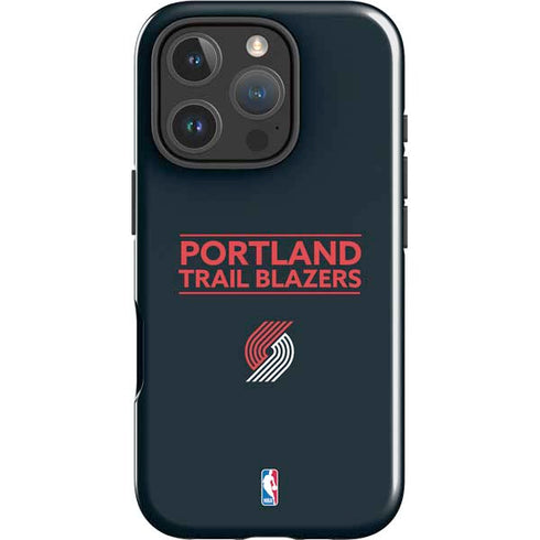 NBA Portland Trail Blazers Standard - Black iPhone 16 Pro Impact Case