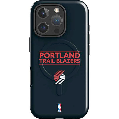 NBA Portland Trail Blazers Standard - Black iPhone 16 Pro Magsafe Impact Case