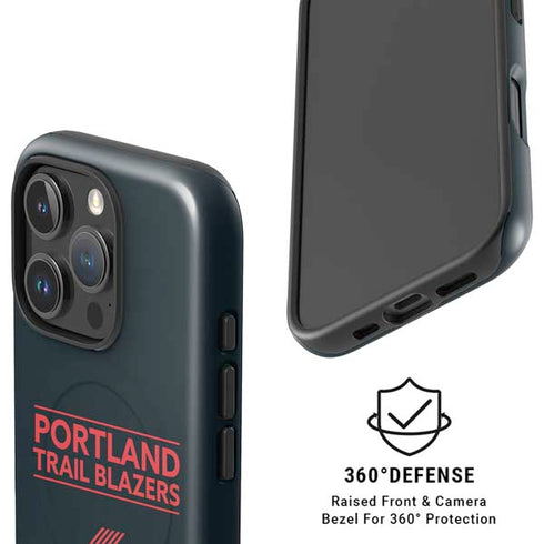 NBA Portland Trail Blazers Standard - Black iPhone 16 Pro Magsafe Impact Case
