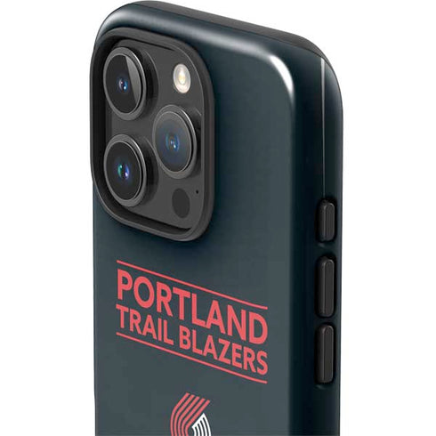 NBA Portland Trail Blazers Standard - Black iPhone 16 Pro Max Impact Case