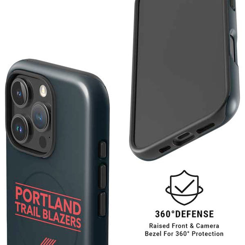 NBA Portland Trail Blazers Standard - Black iPhone 16 Pro Max Magsafe Impact Case