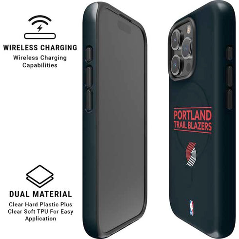 NBA Portland Trail Blazers Standard - Black iPhone 16 Pro Max Magsafe Impact Case