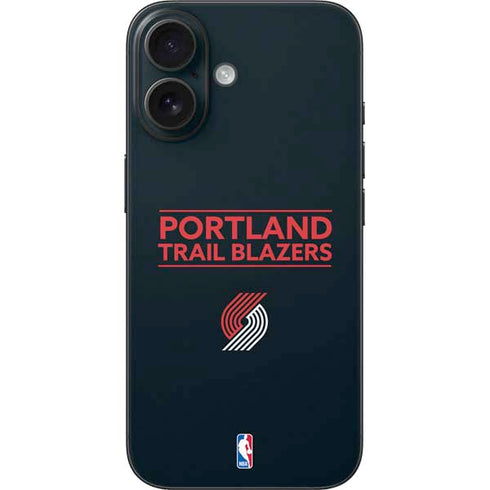 NBA Portland Trail Blazers Standard - Black iPhone 16 Skin