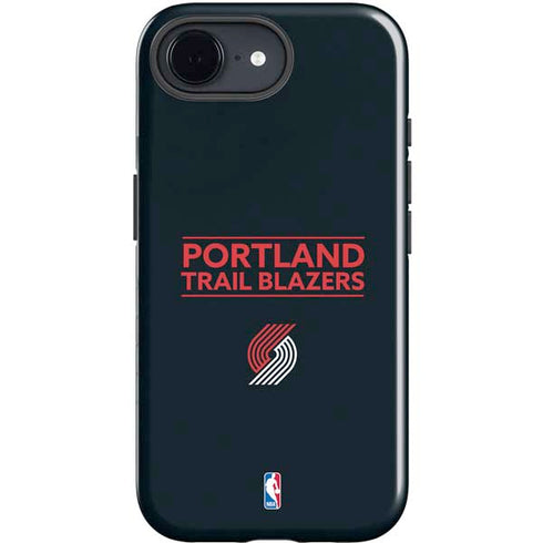 NBA Portland Trail Blazers Standard - Black iPhone 16e Impact Case