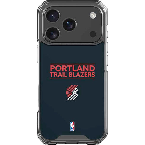 NBA Portland Trail Blazers Standard - Black iPhone 18 Pro Clear Case