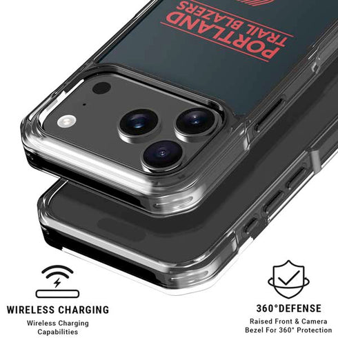 NBA Portland Trail Blazers Standard - Black iPhone 18 Pro Clear Case