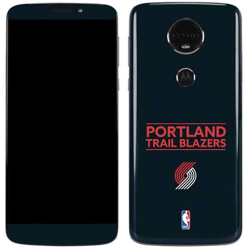 NBA Portland Trail Blazers Standard - Black Moto E5 Plus Skin