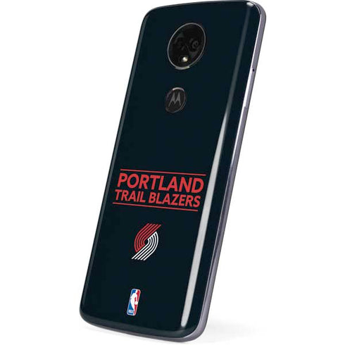NBA Portland Trail Blazers Standard - Black Moto E5 Plus Skin