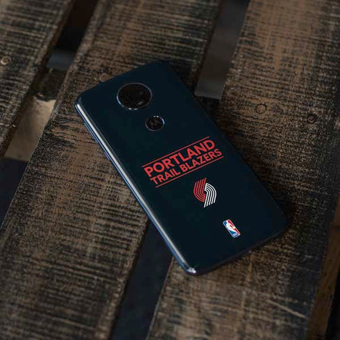 NBA Portland Trail Blazers Standard - Black Moto E5 Plus Skin