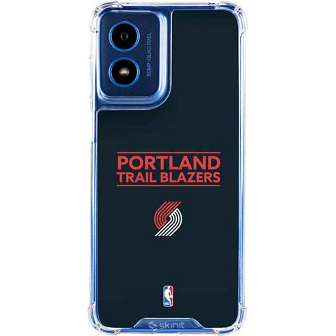 NBA Portland Trail Blazers Standard - Black Moto G 5G (2024) Clear Case