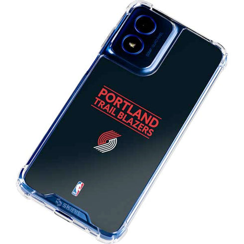 NBA Portland Trail Blazers Standard - Black Moto G 5G (2024) Clear Case