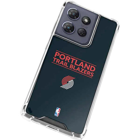 NBA Portland Trail Blazers Standard - Black Moto G Play 5G (2025) Clear Case