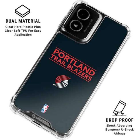 NBA Portland Trail Blazers Standard - Black Moto G Power 5G (2024) Clear Case