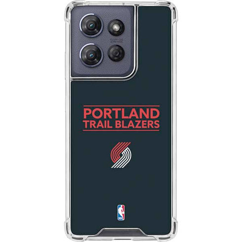 NBA Portland Trail Blazers Standard - Black Moto G Stylus 5G (2025) Clear Case