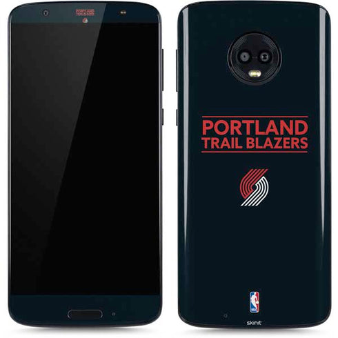 NBA Portland Trail Blazers Standard - Black Moto G6 Skin