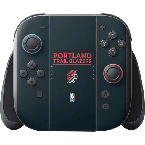 NBA Portland Trail Blazers Standard - Black Nintendo Switch 2 (2025) with Joy-Con Skin