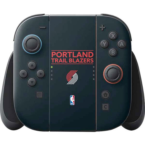 NBA Portland Trail Blazers Standard - Black Nintendo Switch 2 (2025) Joy-Con Controller Skin
