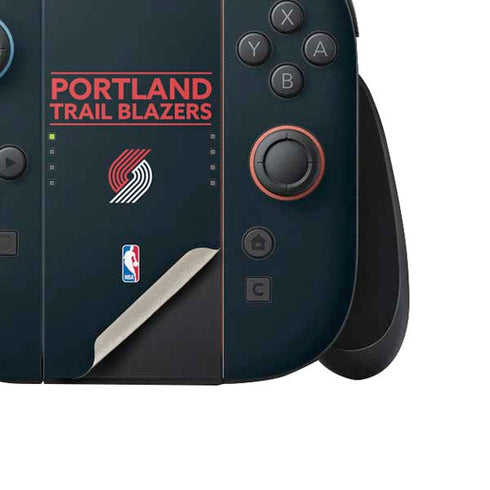 NBA Portland Trail Blazers Standard - Black Nintendo Switch 2 (2025) Joy-Con Controller Skin