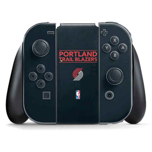 NBA Portland Trail Blazers Standard - Black Nintendo Switch (2017-2021) Joy-Con Controller Skin