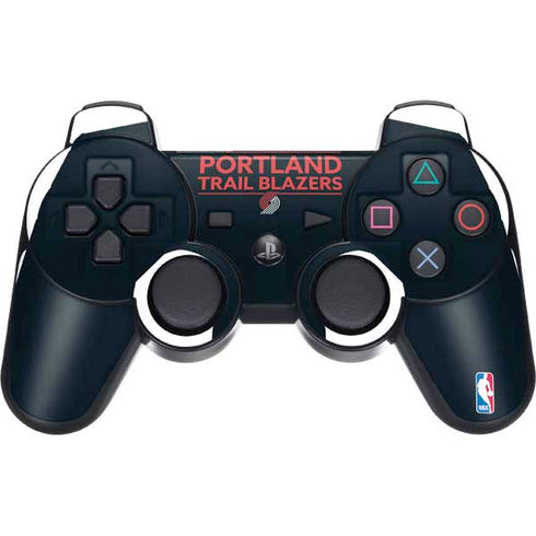 NBA Portland Trail Blazers Standard - Black PS3 Dual Shock wireless controller Skin