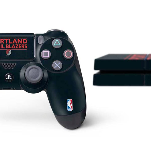 NBA Portland Trail Blazers Standard - Black PS4 Console and Controller Bundle Skin