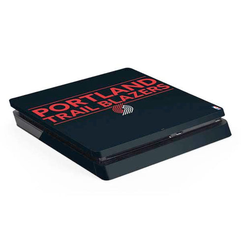 NBA Portland Trail Blazers Standard - Black PS4 Slim Skin