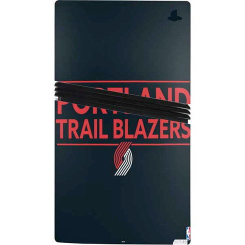 NBA Portland Trail Blazers Standard - Black PS5 Pro Console Skin
